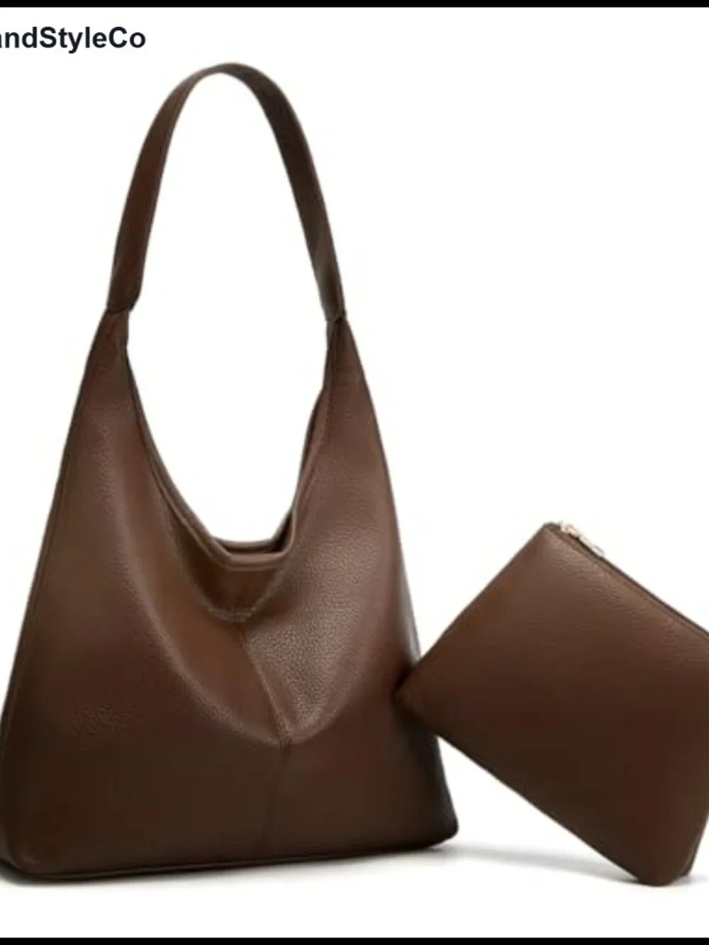 Vegan Leather Hobo Bag Shoulder Tote Work Travel Purse